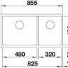 Врезная кухонная мойка Blanco Subline 480/320-U вулкан серый 5