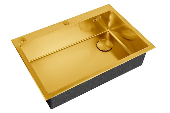Кухонная мойка ZORG LUX 7551 BRONZE с накладкой